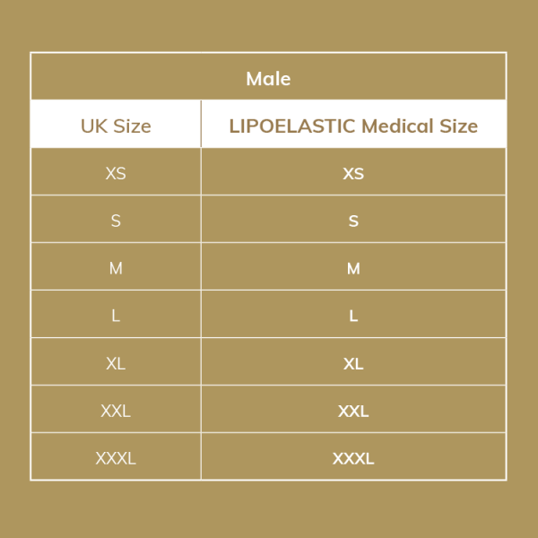 Mens compression gynecomastia vest MTmS Comfort | LIPOELASTIC