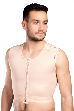 Mens compression gynecomastia vest MTmS Comfort | LIPOELASTIC